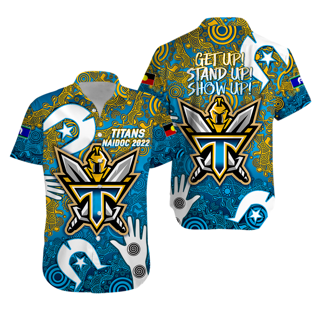 Titans Rugby NAIDOC 2022 Aboriginal Hawaiian Shirt