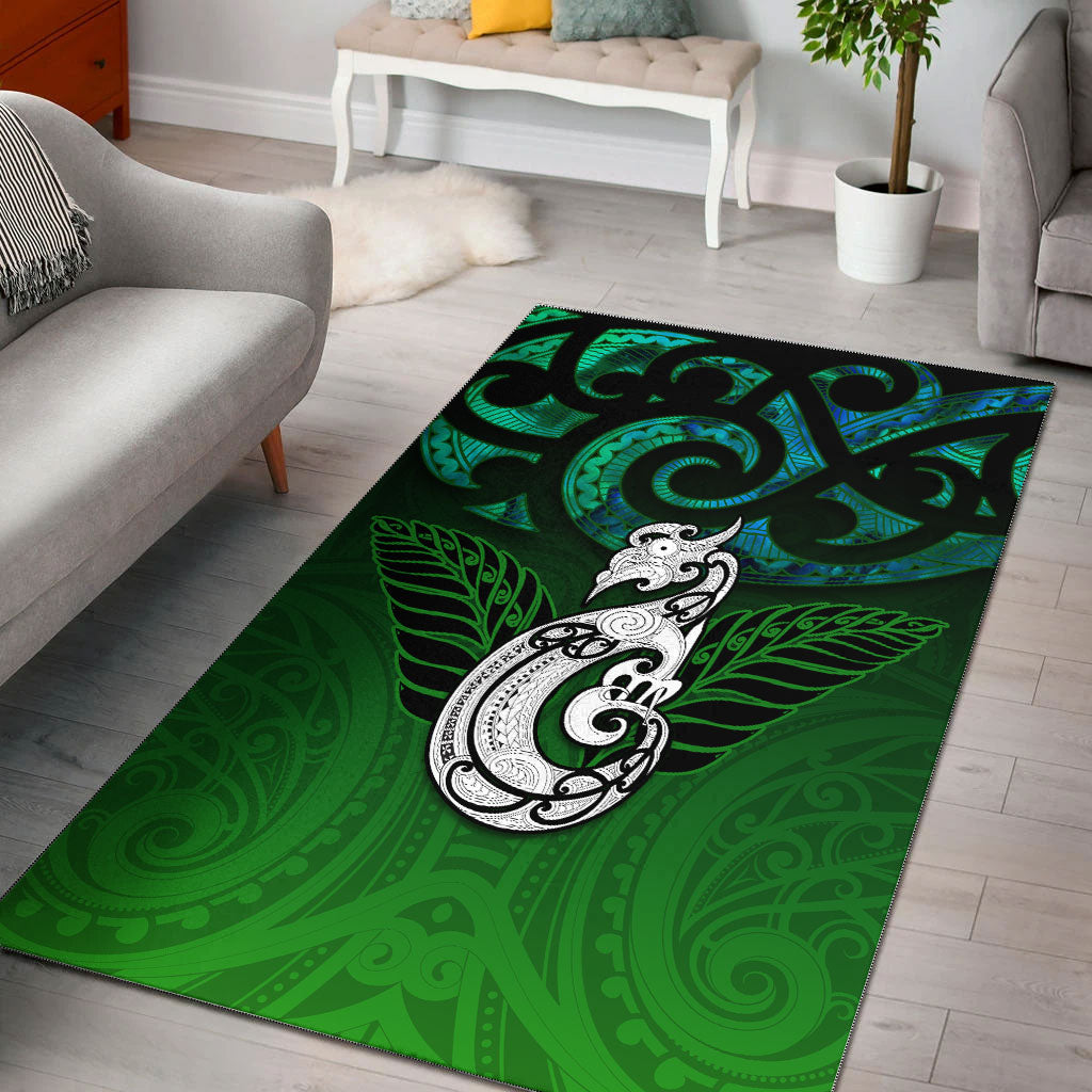 new-zealand-maori-area-rug-paua-shell-green