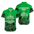 Melbourne Stars Aboriginal Art Cricket 2022 Hawaiian Shirt - LT12