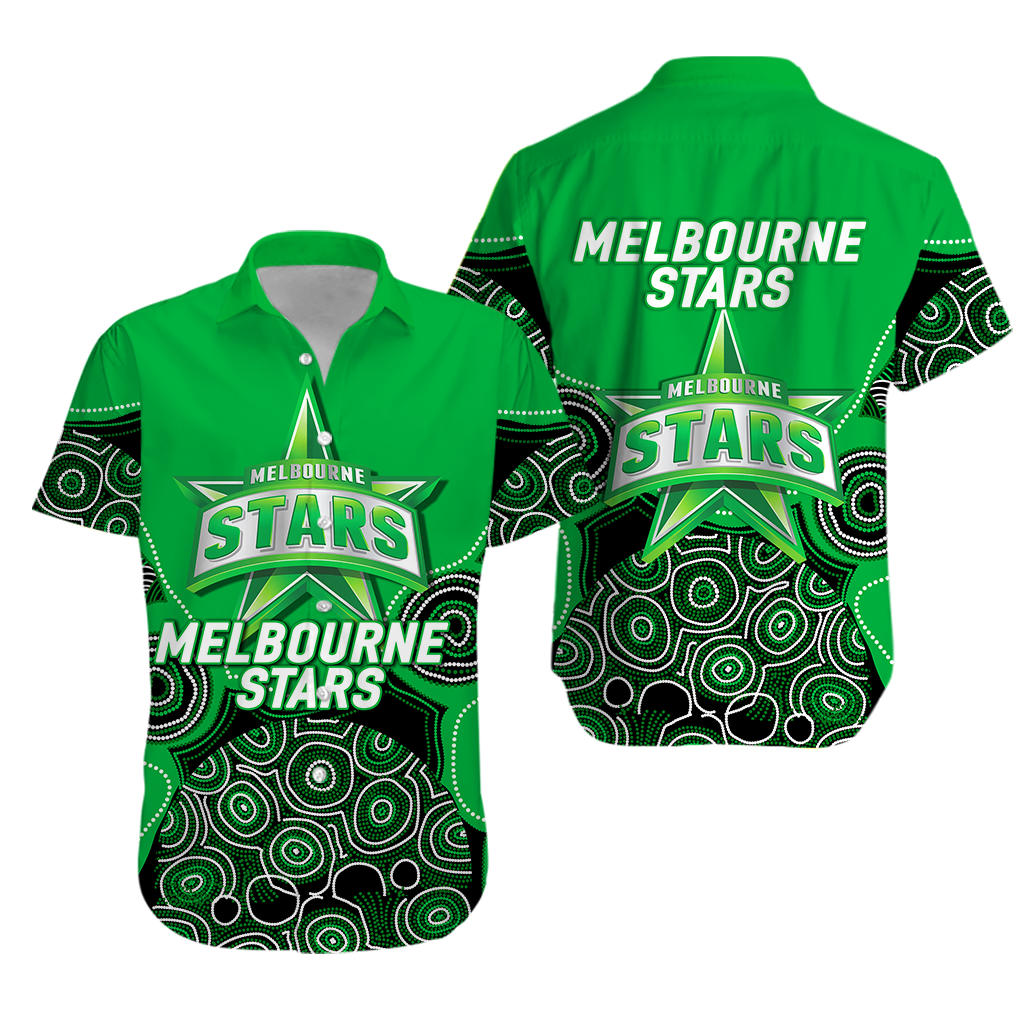 Melbourne Stars Aboriginal Art Cricket 2022 Hawaiian Shirt - LT12