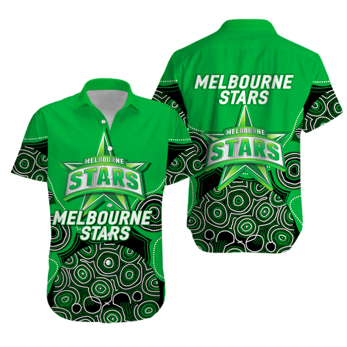 Melbourne Stars Aboriginal Art Cricket 2022 Hawaiian Shirt - LT12