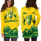 Australia Cricket Aboriginal Pattern Hoodie Dress - LT2