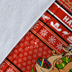 Australia Christmas Kangaroo Aboriginal Pattern Blanket - LT2