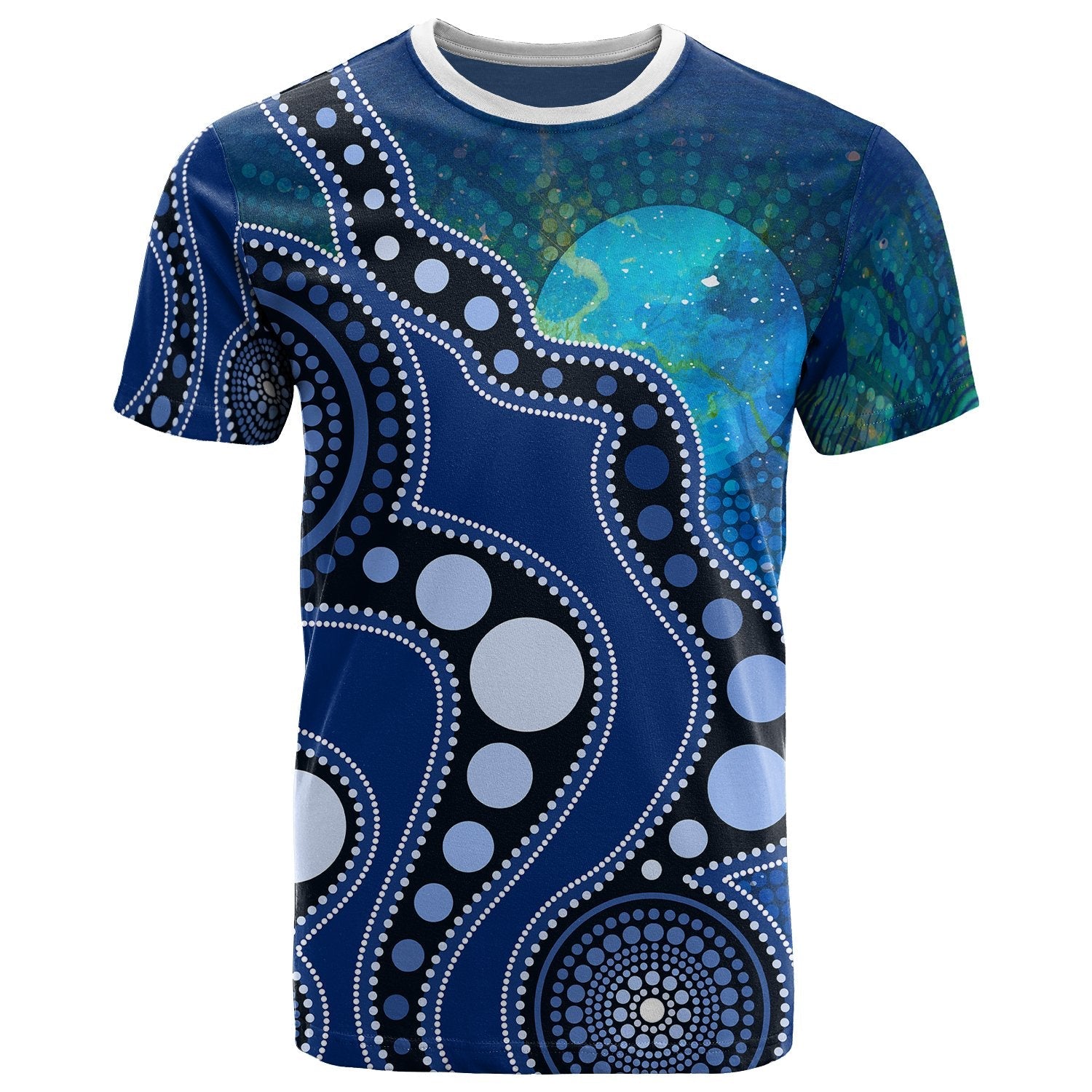 kid-aboriginal-t-shirt-australia-indigenous-flag-circle-dot-painting-art-blue