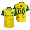 (Custom Personalised) Australian Cricket Hawaiian Shirt - National Color