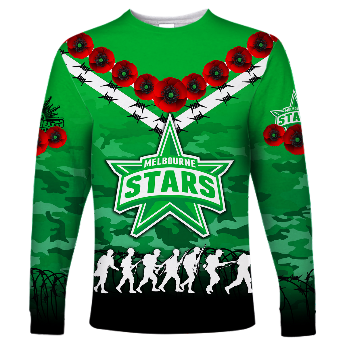 custom-personalised-melbourne-stars-anzac-2022-long-sleeve-shirt-camouflage-with-poppy
