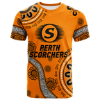 Perth Scorchers Aboriginal Art Cricket 2022 T-Shirt - LT12