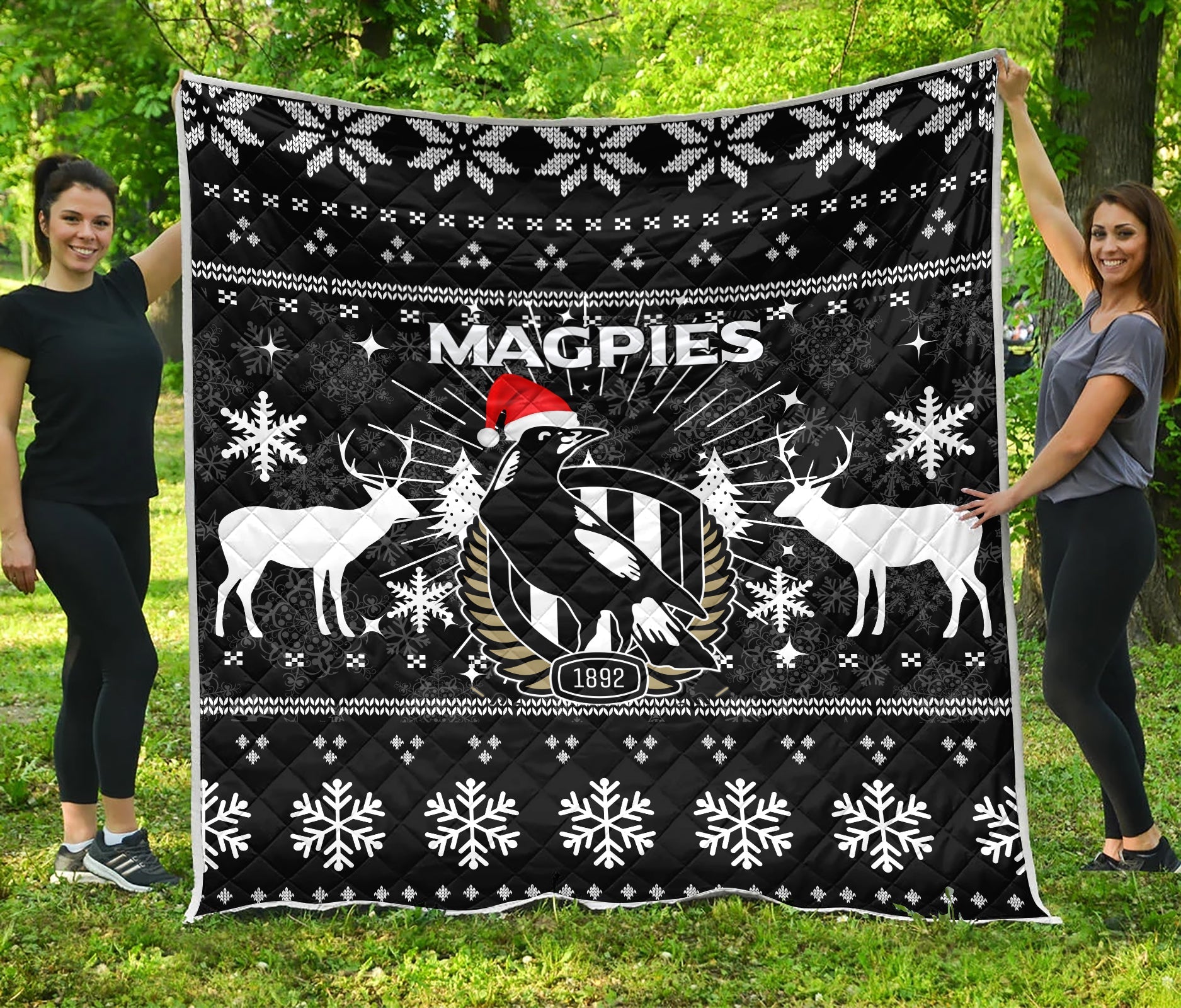 collingwood-magpies-quilt-christmas-ugly-style