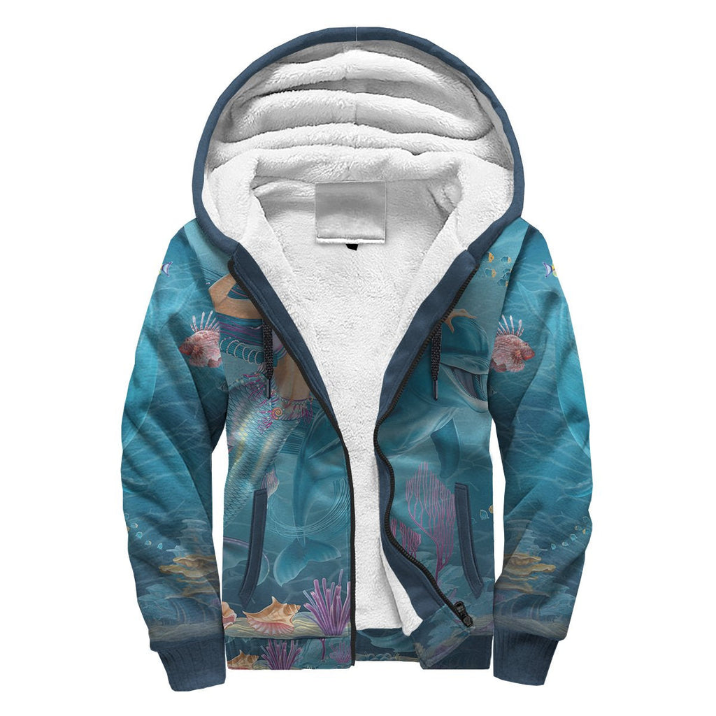 sherpa-hoodie-australia-beautiful-mermaid-with-dolphin