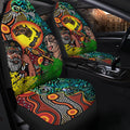 Australia Aboriginal Kangaroo Combine New Zealand Maori Kiwi Bird Car Seat Covers - LT2
