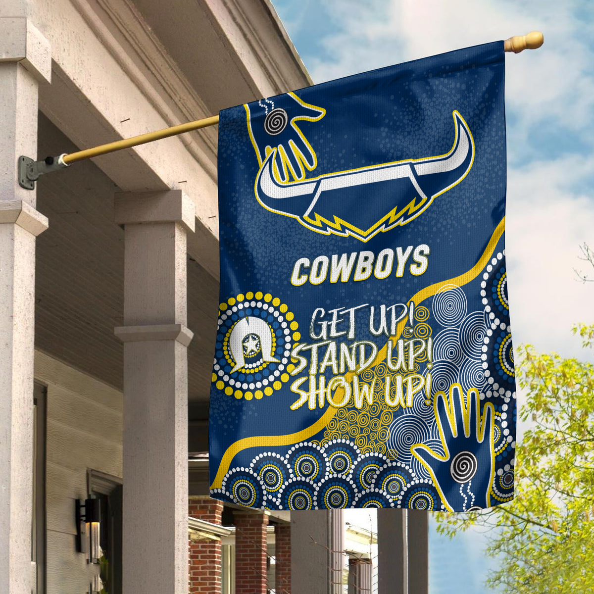 Cowboys Rugby NAIDOC 2022 Aboriginal Garden Flag - LT12