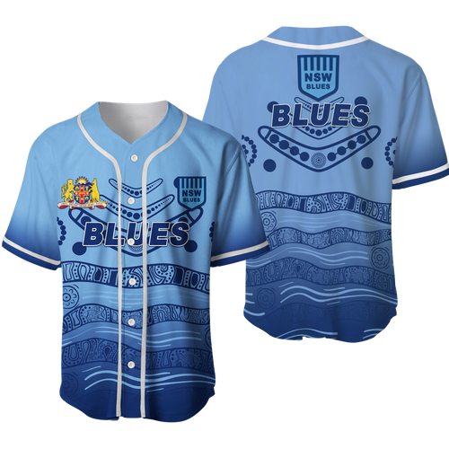 New South Wales Blues Aboriginal  Indigenous Baseball Jersey - LT12