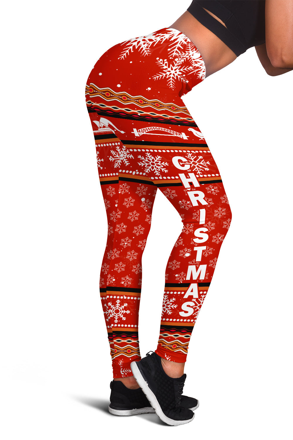 Australia Christmas Kangaroo Aboriginal Pattern Legging - LT2