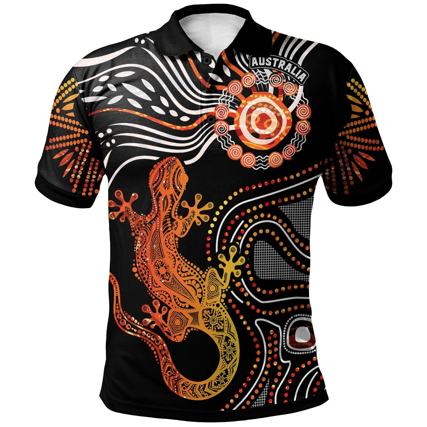 aboriginal-polo-shirt-lizard-sunshine