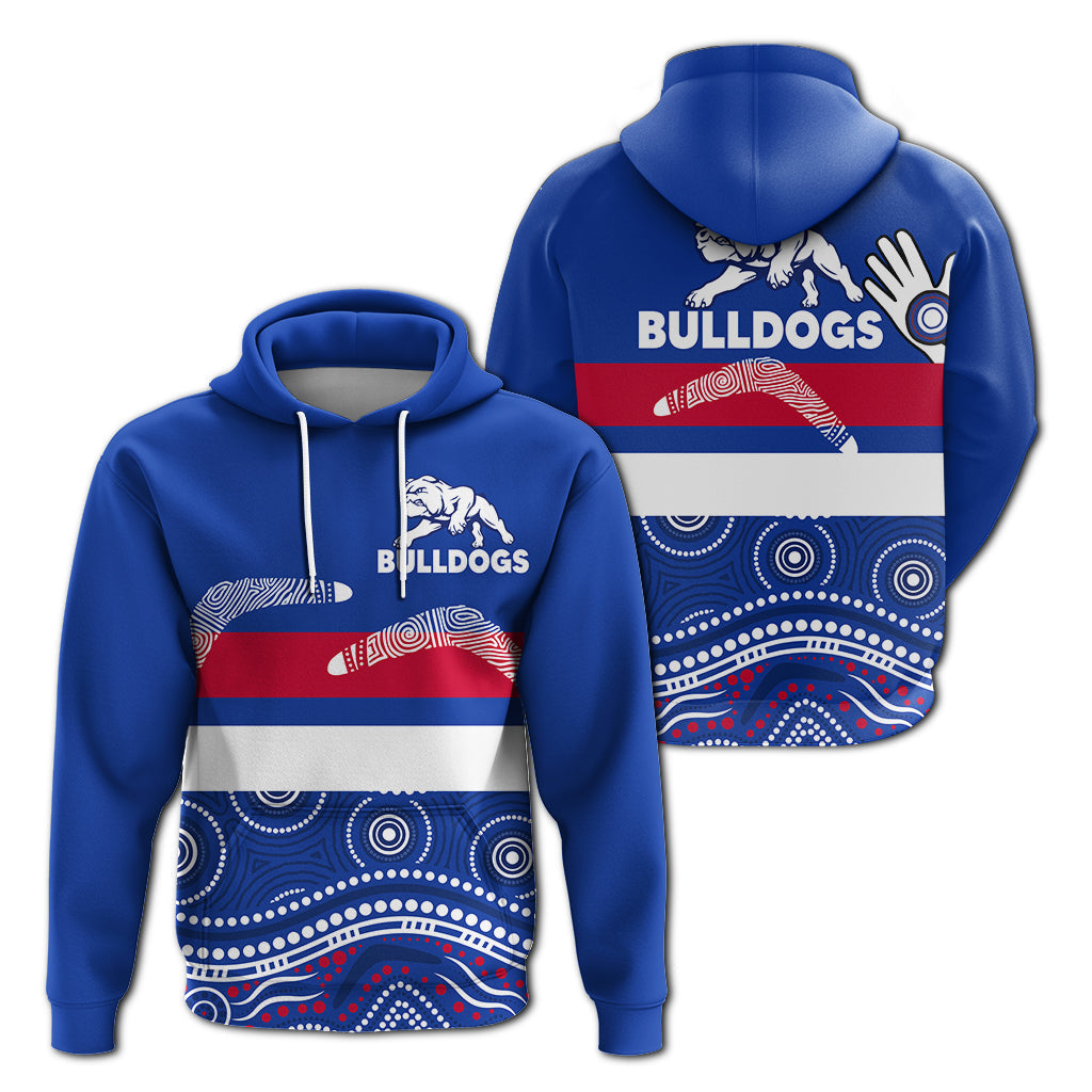Western Bulldogs Hoodie - Aboriginal Dot Painting - LT12