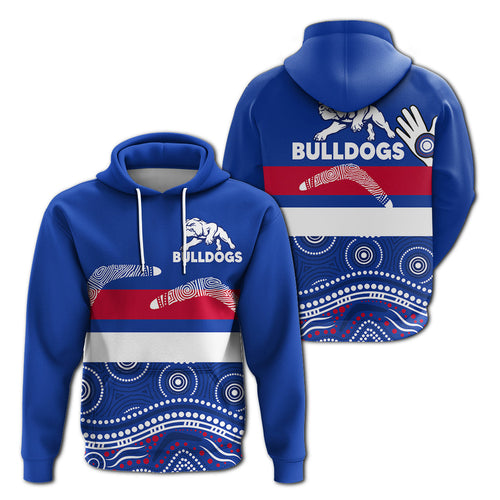 Western Bulldogs Hoodie - Aboriginal Dot Painting - LT12