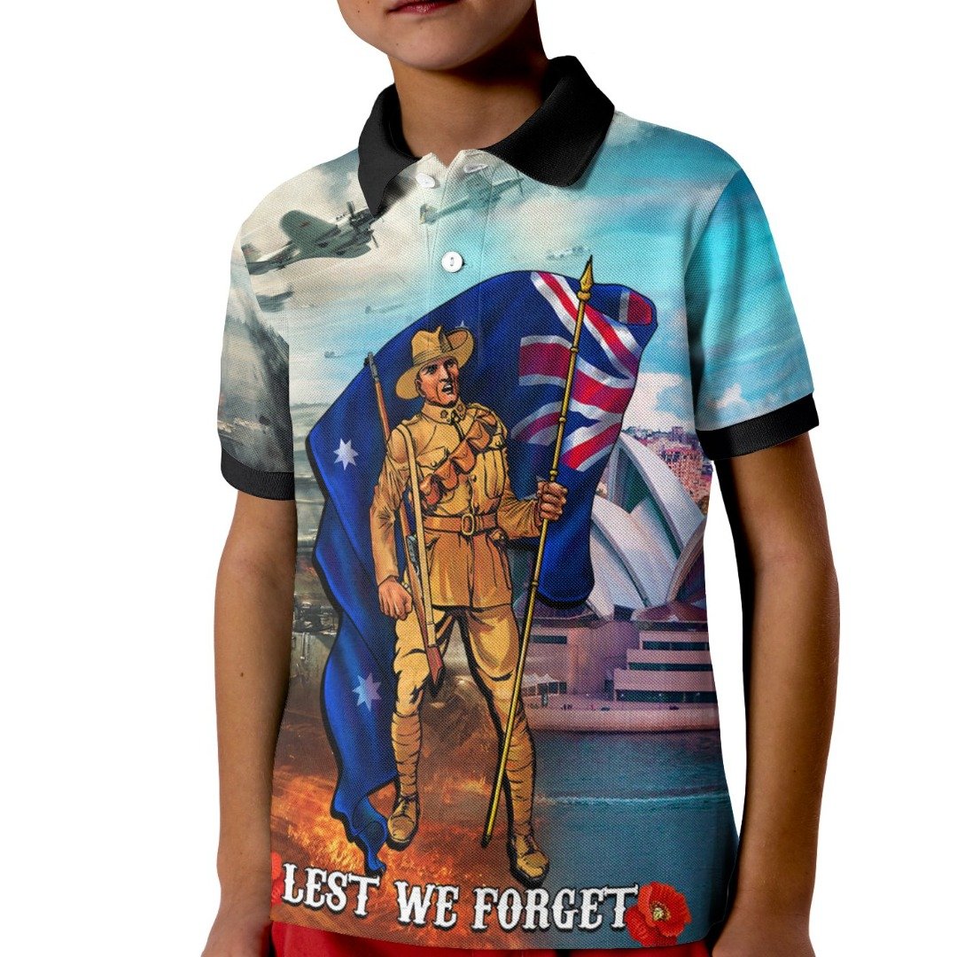 anzac-kid-polo-shirts-australian-soldier