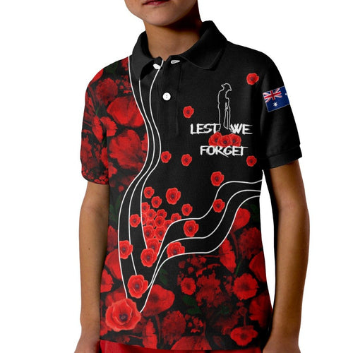 anzac-lest-we-forget-polo-shirts-kid-poppy-flowers