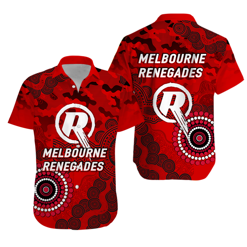 Melbourne Renegades ANZAC Day Aboriginal Hawaiian Shirt - LT12