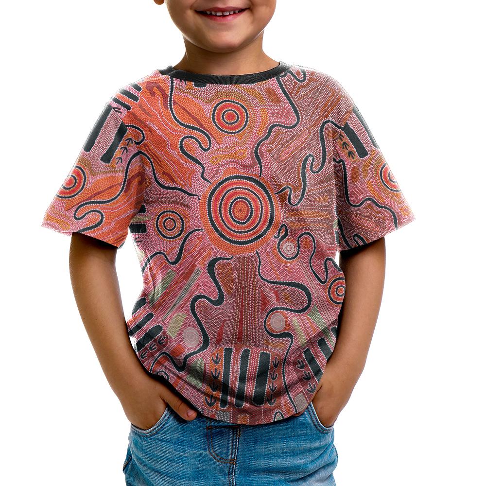 aboriginal-kid-t-shirt-indigenous-footprint-landscape