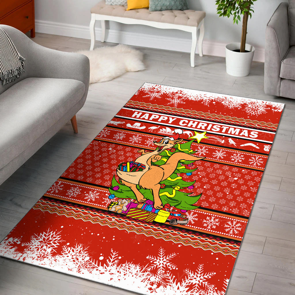 Australia Christmas Kagaroo Aboriginal Pattern