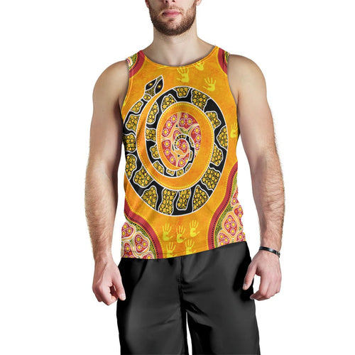 men-tank-top-aboriginal-unique-style-snake-orange-color-2021