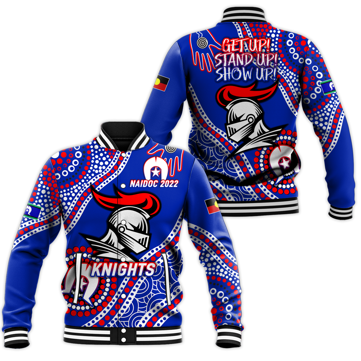 knights-rugby-naidoc-2022-aboriginal-baseball-jacket