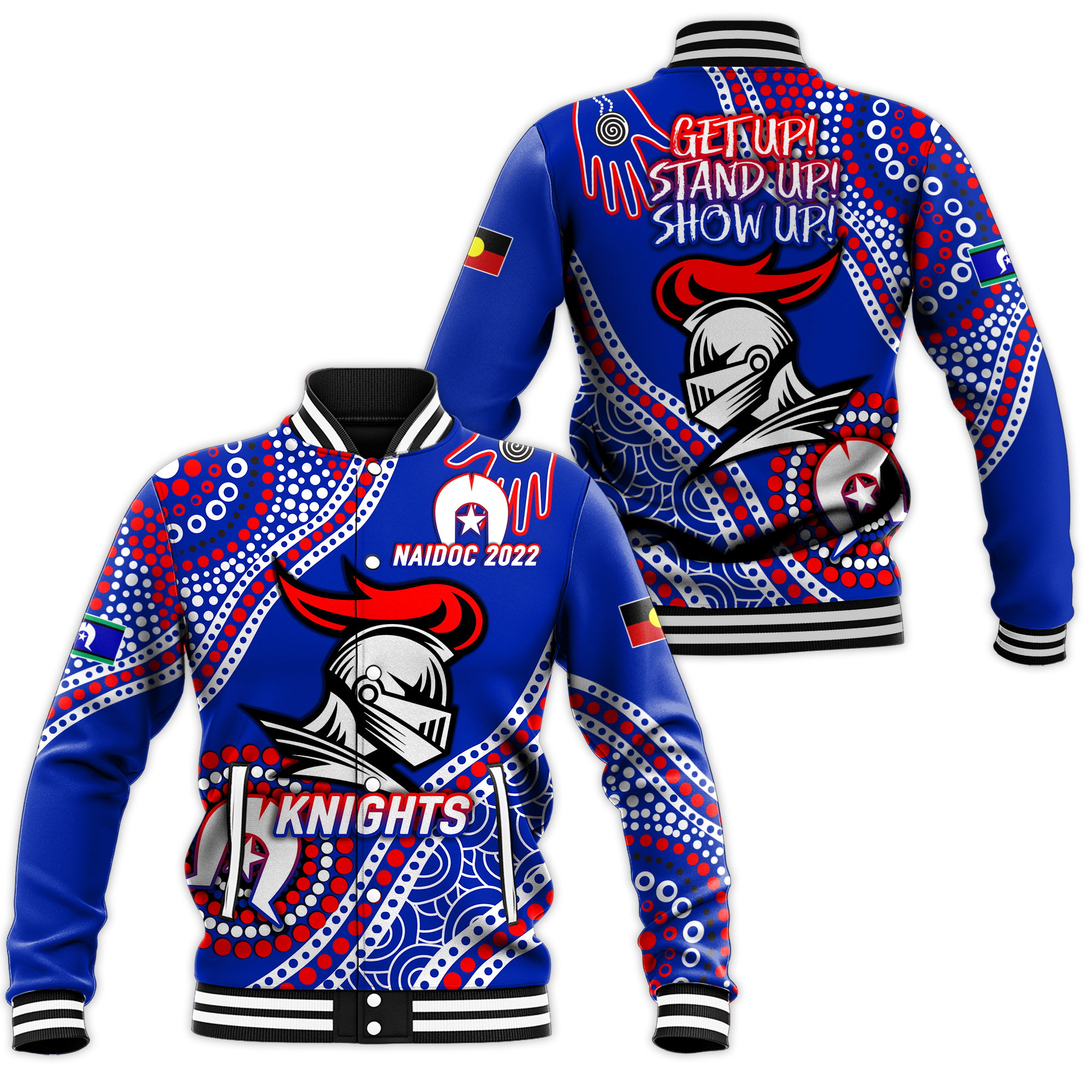 knights-rugby-naidoc-2022-aboriginal-baseball-jacket