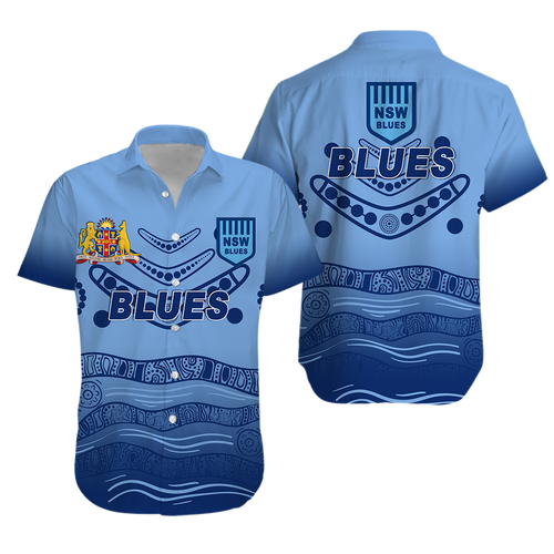 New South Wales Blues Aboriginal  Indigenous Hawaiian Shirt - LT12