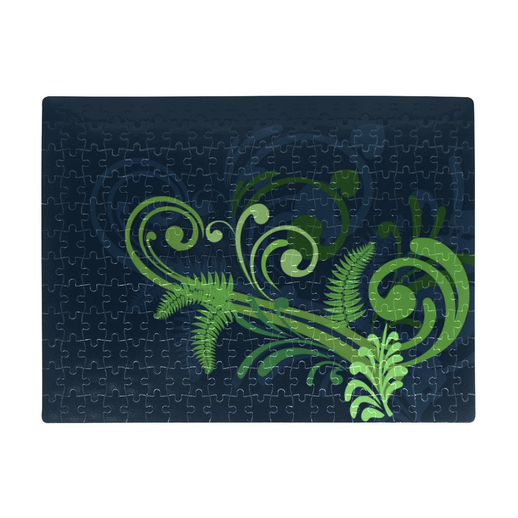 new-zealand-silver-fern-jigsaw-puzzle-green