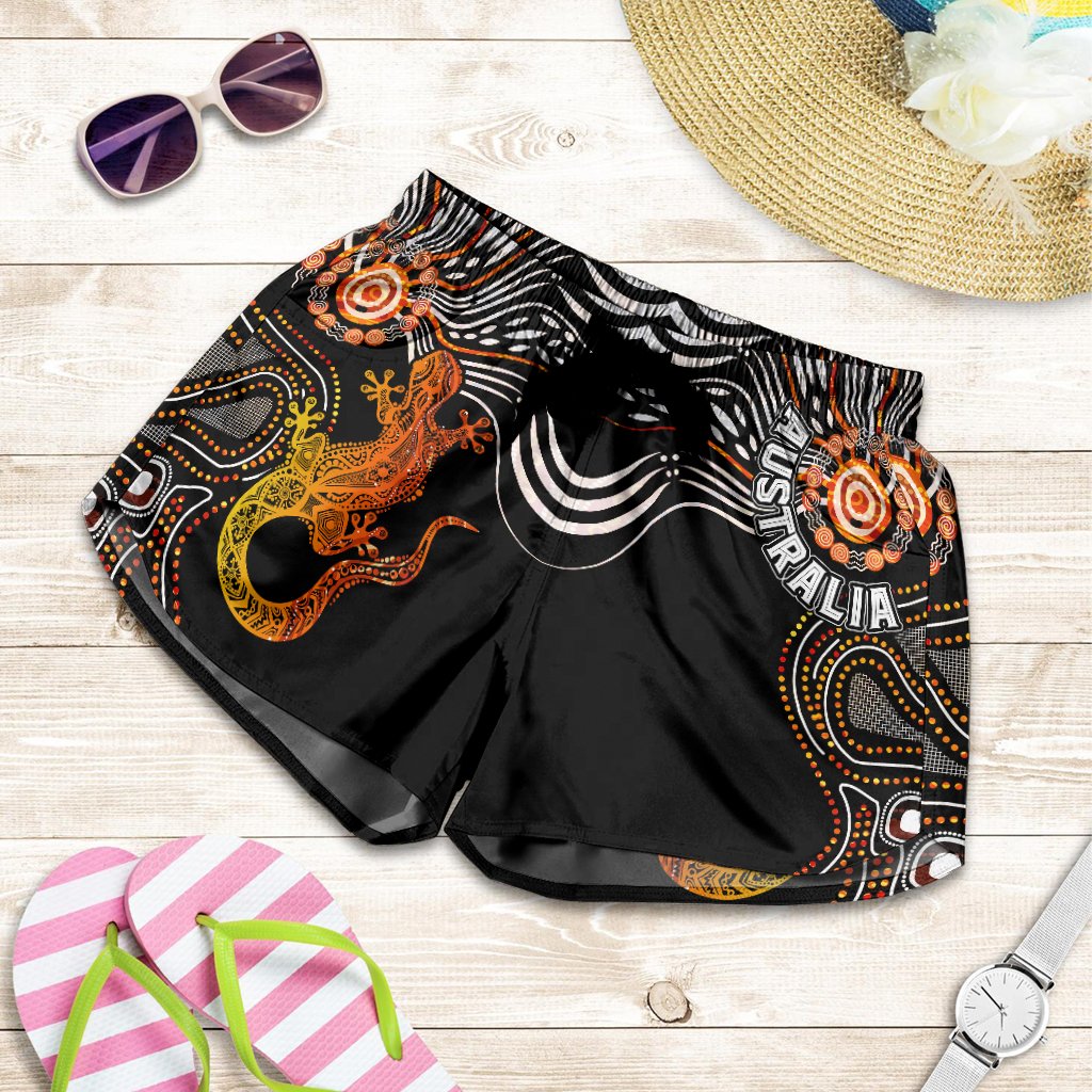 Aboriginal Women's Shorts - Lizard Sunshine - Vibe Hoodie