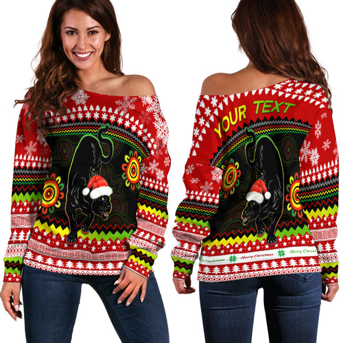 custom-personalised-panthers-christmas-off-shoulder-sweater-penrith-snow-mix-indigenous