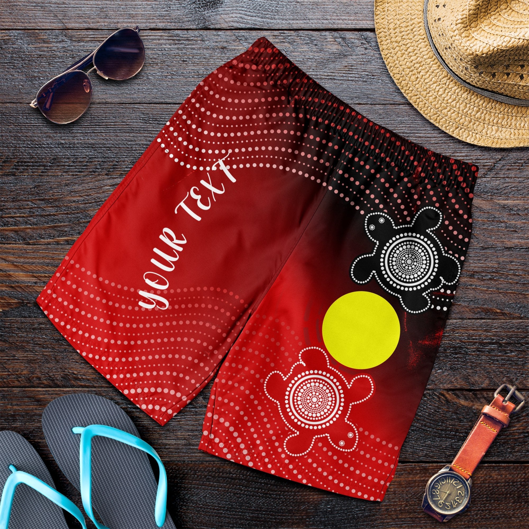 custom-aboriginal-mens-shorts-indigenous-circle-dot-painting-style