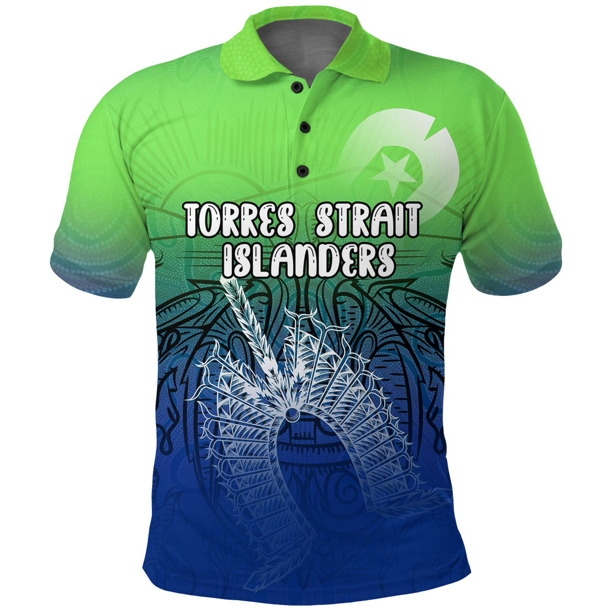 naidoc-week-2022-torres-strait-islander-polo-shirt-indigenous-dot-painting-art