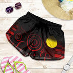 Aboriginal Women's Shorts - Indigenous Flag Grunge Style - Vibe Hoodie