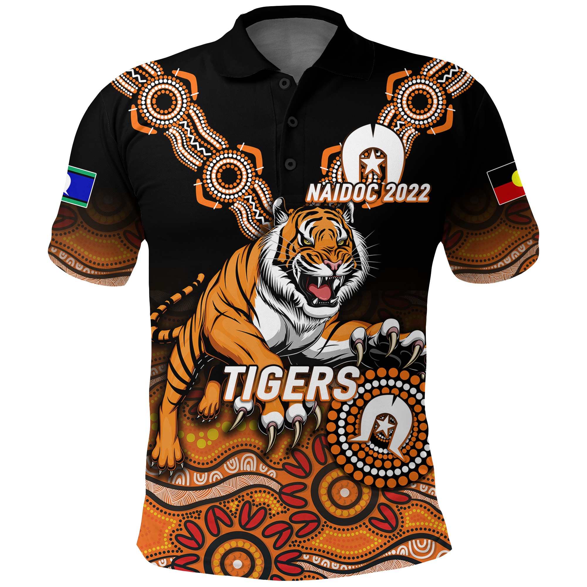custom-personalised-tigers-rugby-naidoc-2022-aboriginal-polo-shirt