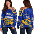 (Custom Personalised) Eels Anzac 2022 Women Off Shoulder Sweater Lest We Forget LT13