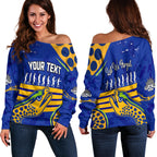 (Custom Personalised) Eels Anzac 2022 Women Off Shoulder Sweater Lest We Forget LT13