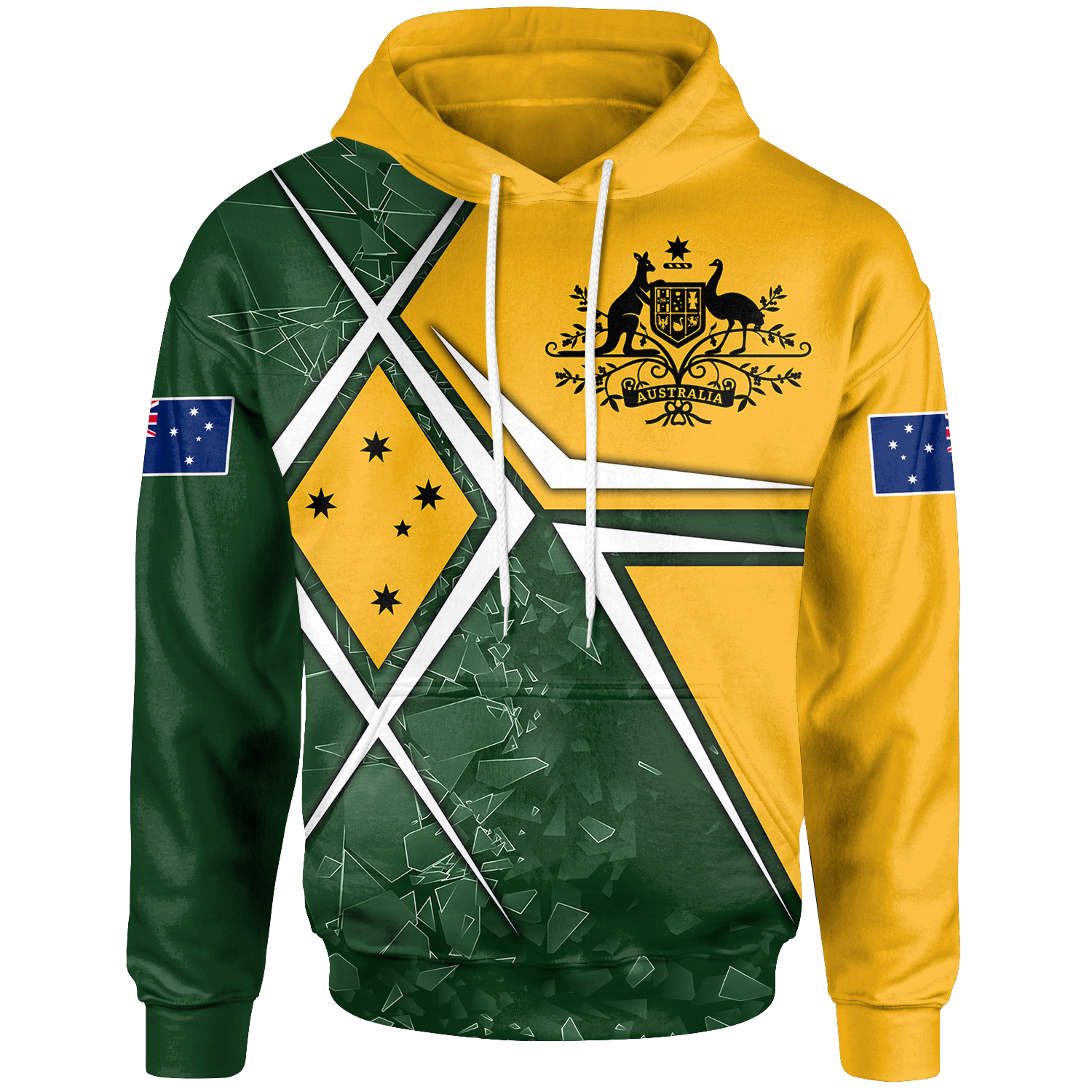 hoodie-aussie-flag-green