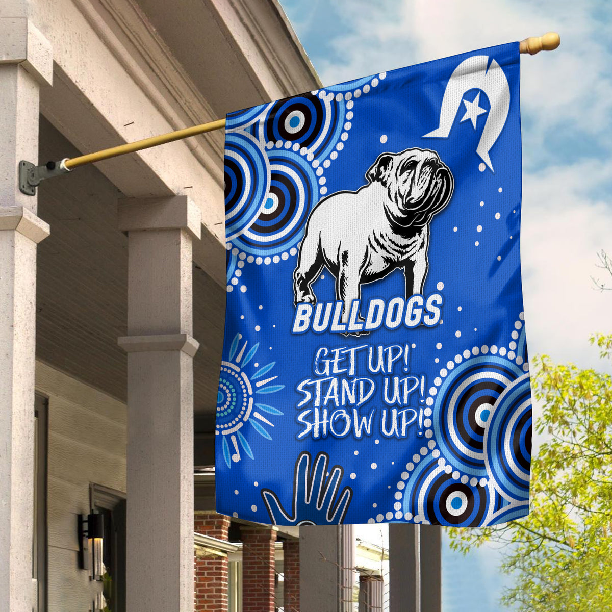 Bulldogs Rugby NAIDOC 2022 Aboriginal Garden Flag - LT12