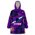 Storm Rugby ANZAC Day Camouflage Indigenous Art Wearable Blanket Hoodie - LT12