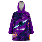 Storm Rugby ANZAC Day Camouflage Indigenous Art Wearable Blanket Hoodie - LT12