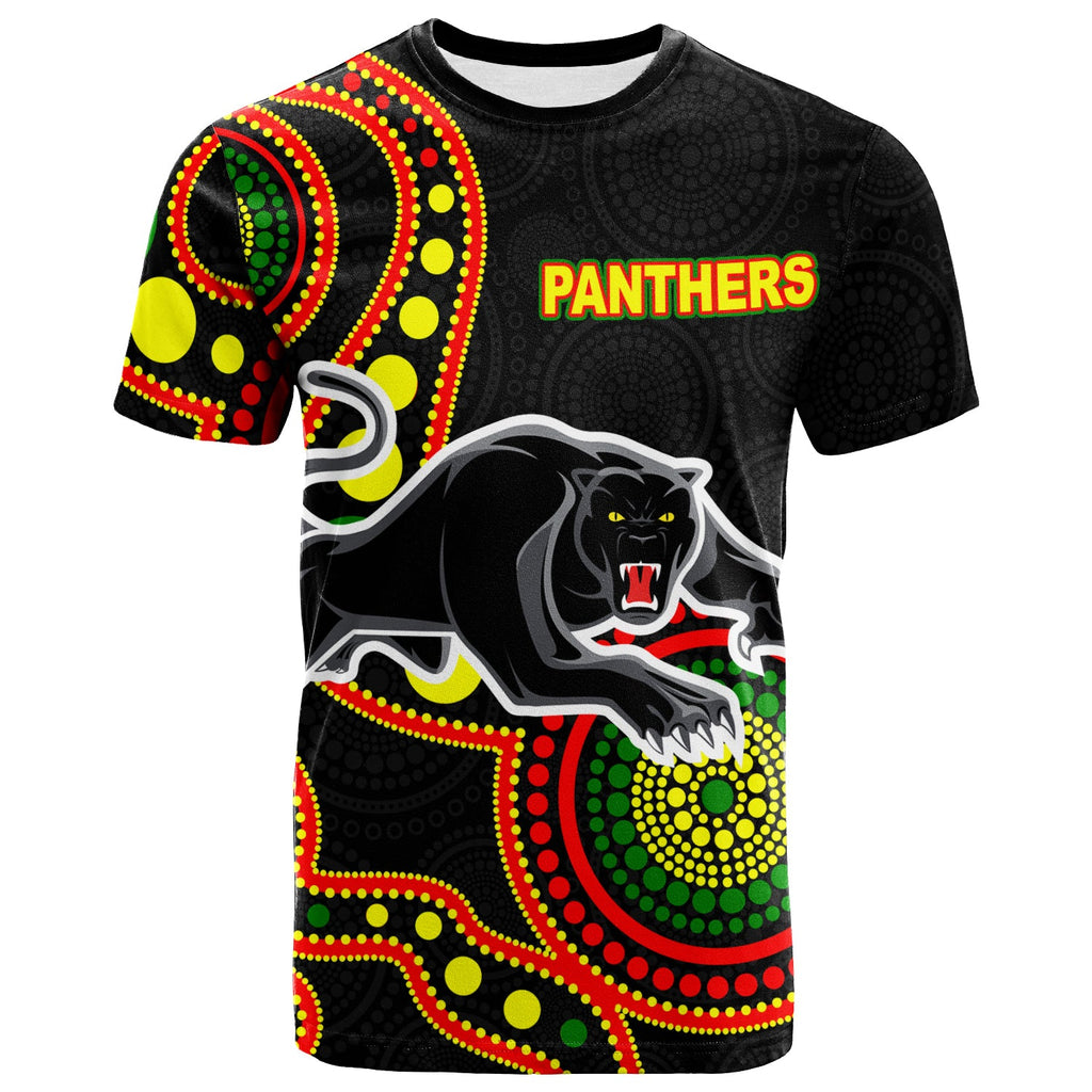 panthers-t-shirt-aboriginal-dot-painting