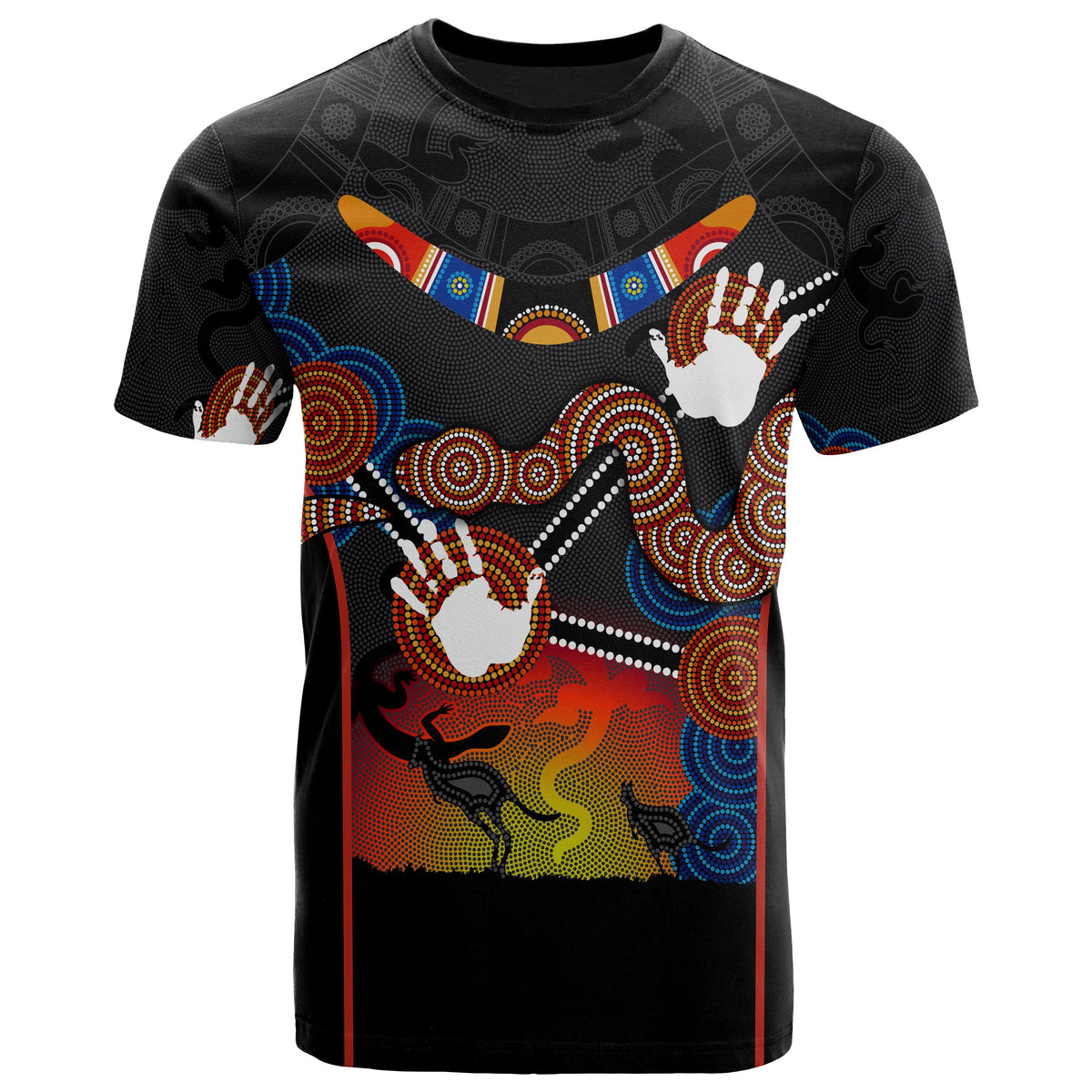 aboriginal-t-shirt-australian-boomerang-and-snake-indigenous-art