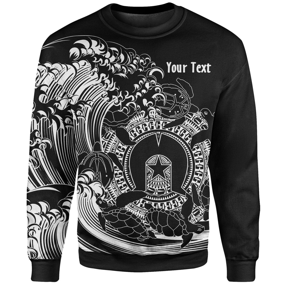 customaboriginal-sweaters-torres-strait-islands-in-wave-black