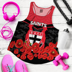 St Kilda Saints Anzac Day Indigenous Art Women Tank Top