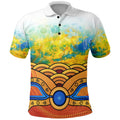 aboriginal-kid-polo-shirts-australia-kangaroo-sky-for-kid