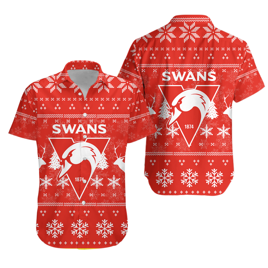Sydney Swans Hawaiian Shirt - Christmas Ugly Style