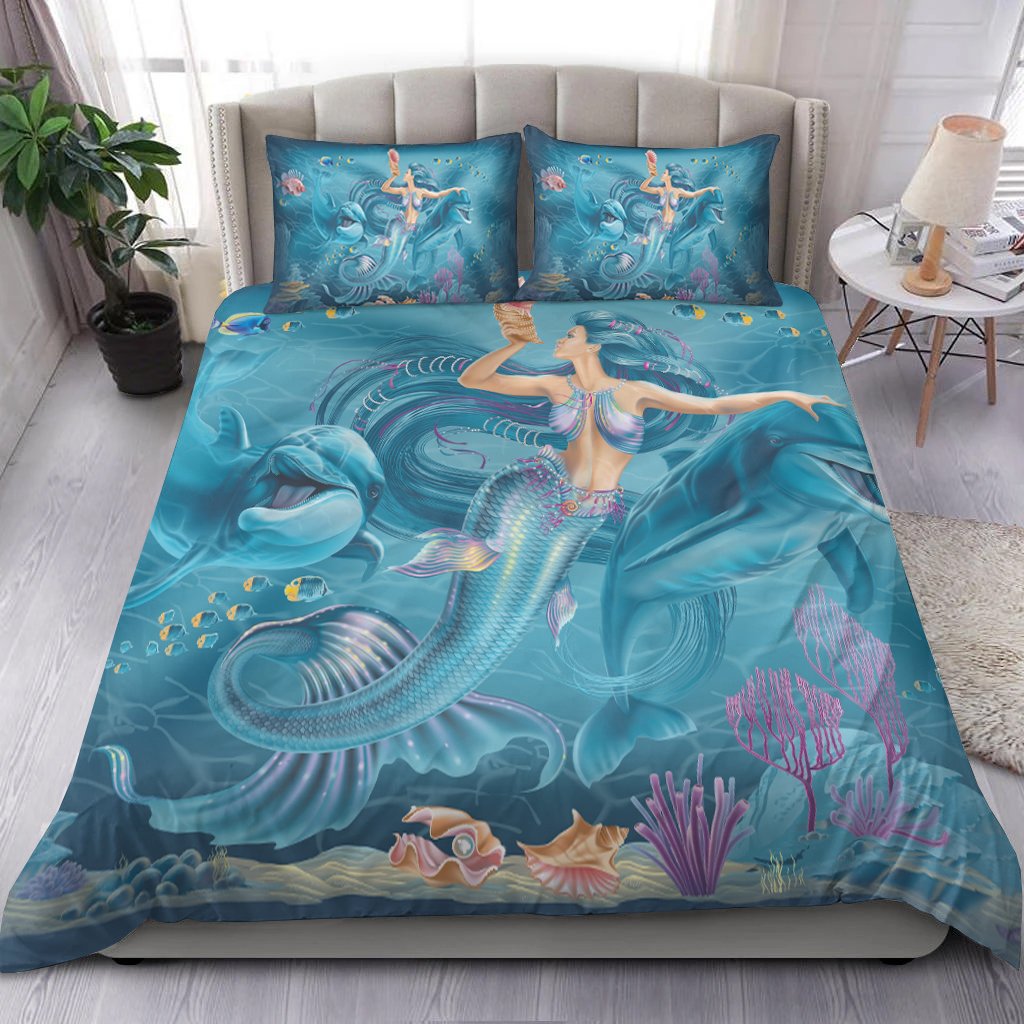 bedding-set-australia-beautiful-mermaid-with-dolphin