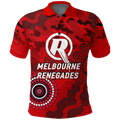 (Custom Personalised) Melbourne Renegades ANZAC Day Aboriginal Polo Shirt - LT12